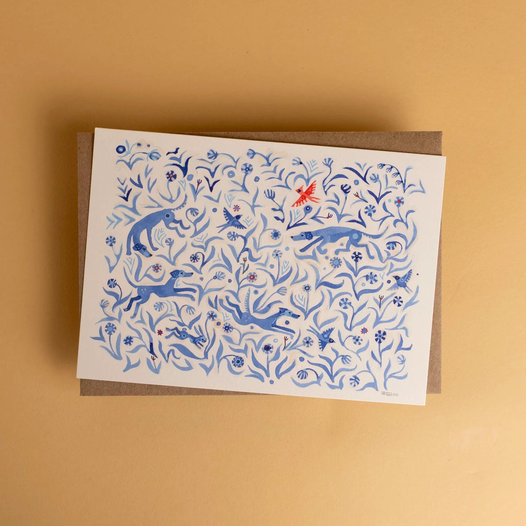 Adam Trest Stationery | Chasing Rabbits Flat Card