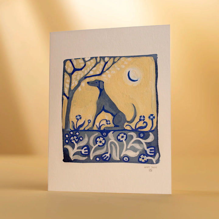 Adam Trest Stationery | Dog Moon Card