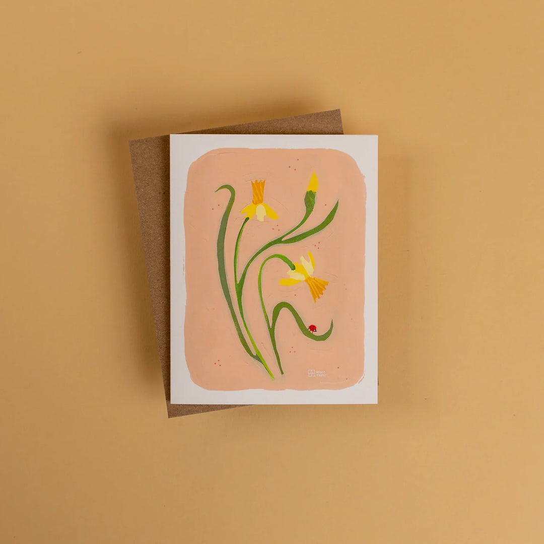 Adam Trest Stationery | Jonquils in Pink Card