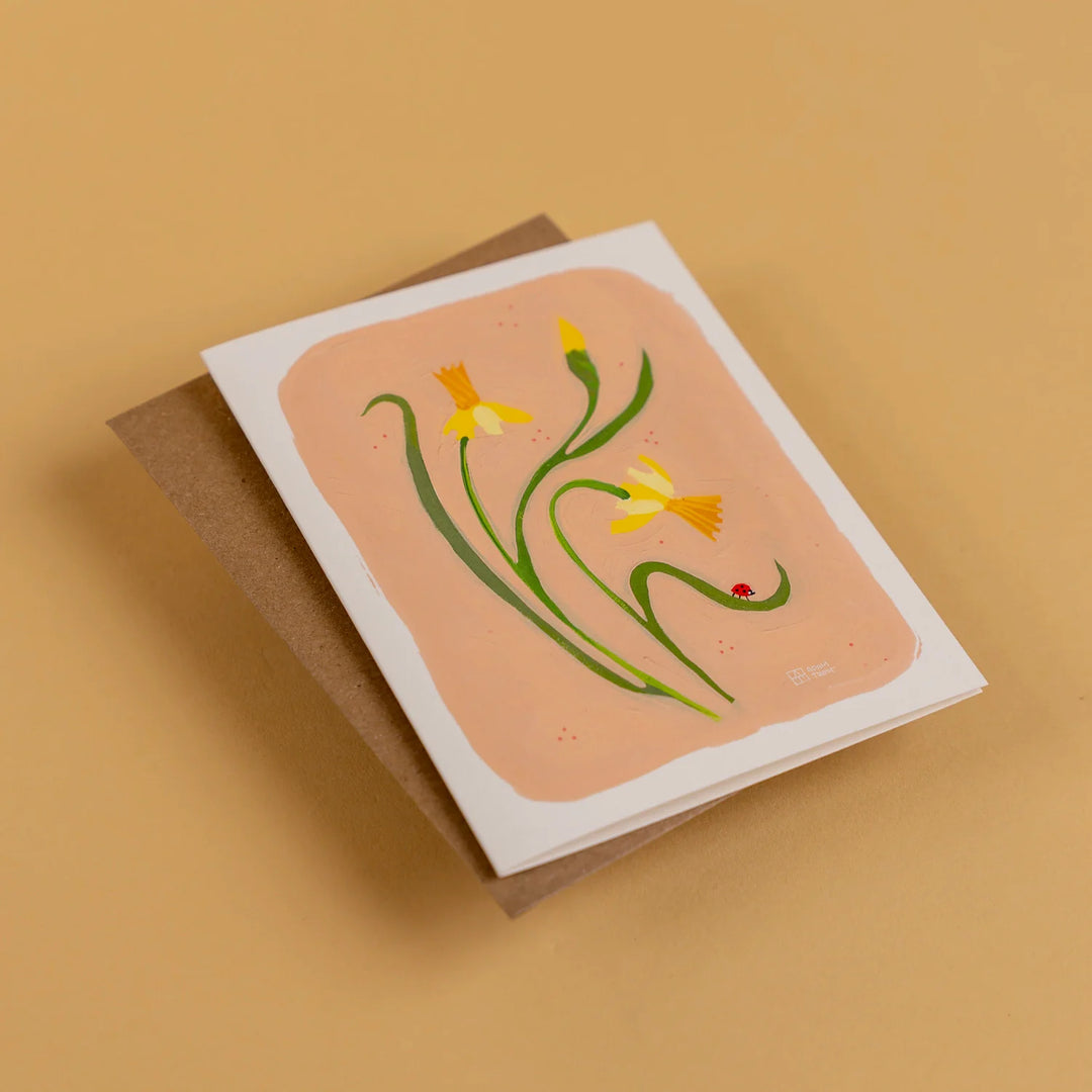 Adam Trest Stationery | Jonquils in Pink Card