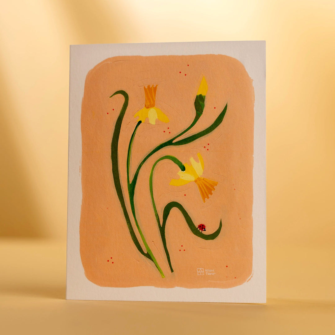 Adam Trest Stationery | Jonquils in Pink Card