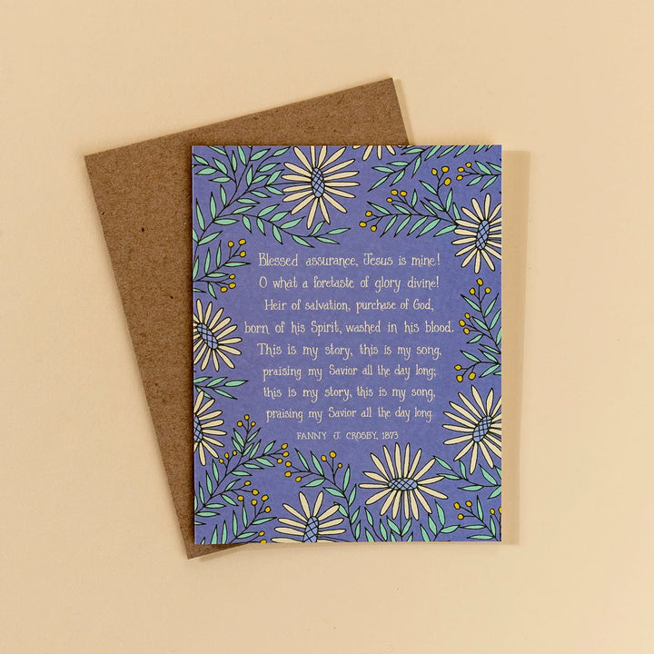 Blessed Assurance Hymn Greeting Card