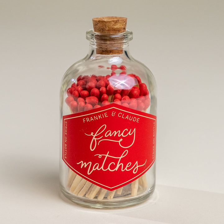 Red Fancy Matches Small Jar