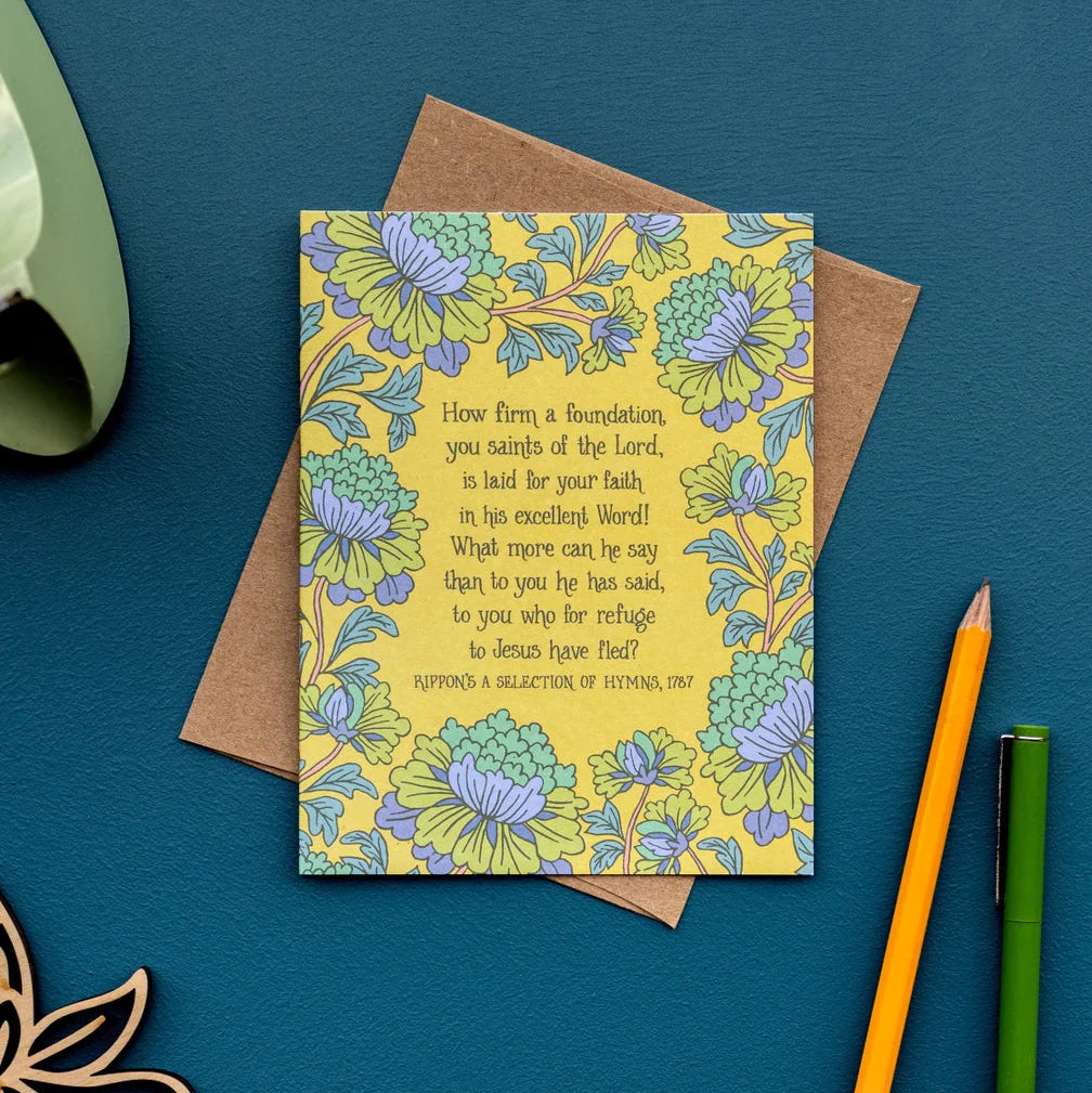 How Firm a Foundation Hymn Greeting Card