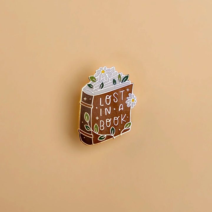 Lost in a Book Enamel Pin