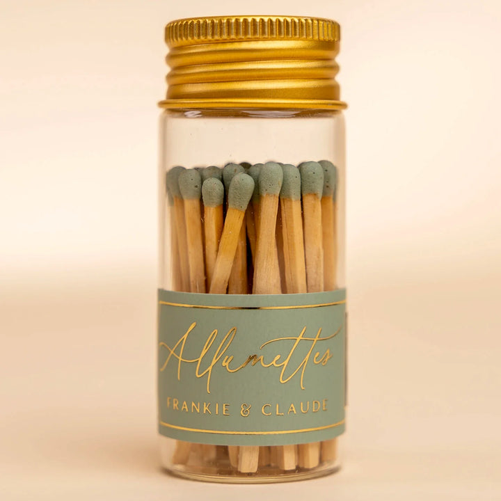 Sage Green Allumette Match Jar