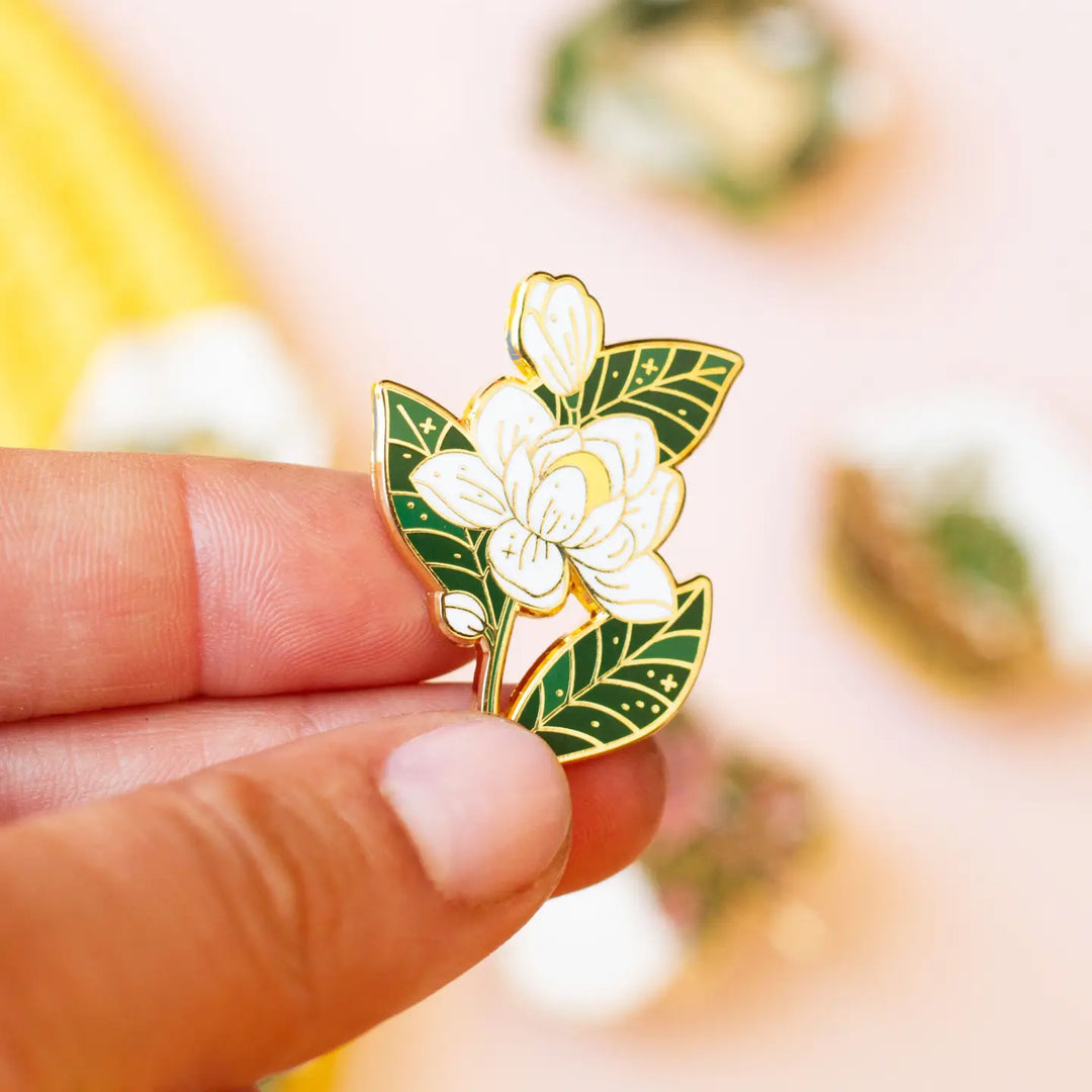 Southern Magnolia Enamel Pin