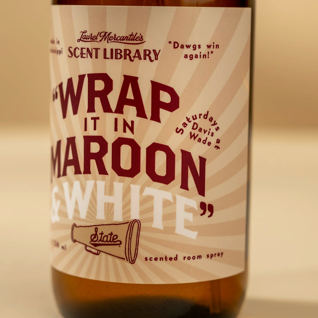 Wrap it in Maroon &amp; White Room Spray