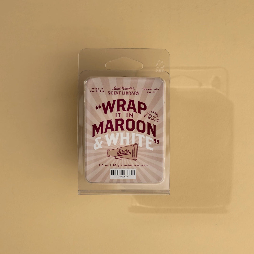 Wrap It In Maroon &amp; White Wax Melt