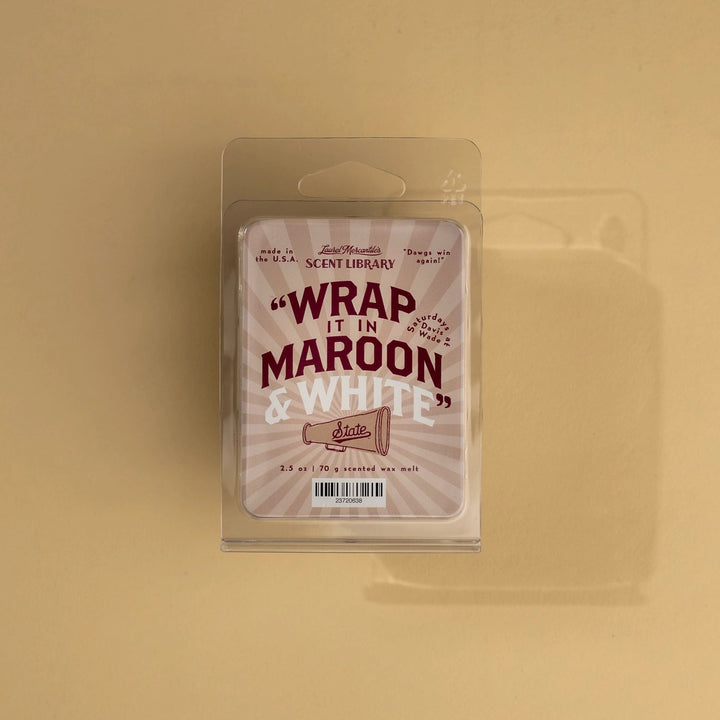 Wrap It In Maroon &amp; White Wax Melt