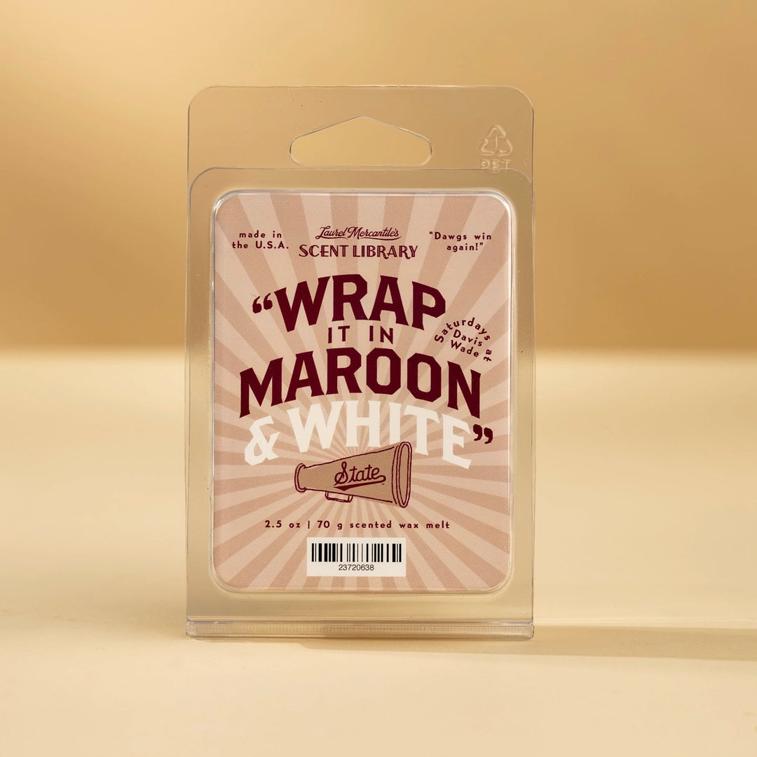Wrap It In Maroon &amp; White Wax Melt
