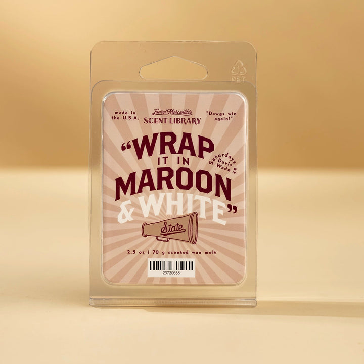 Wrap It In Maroon &amp; White Wax Melt