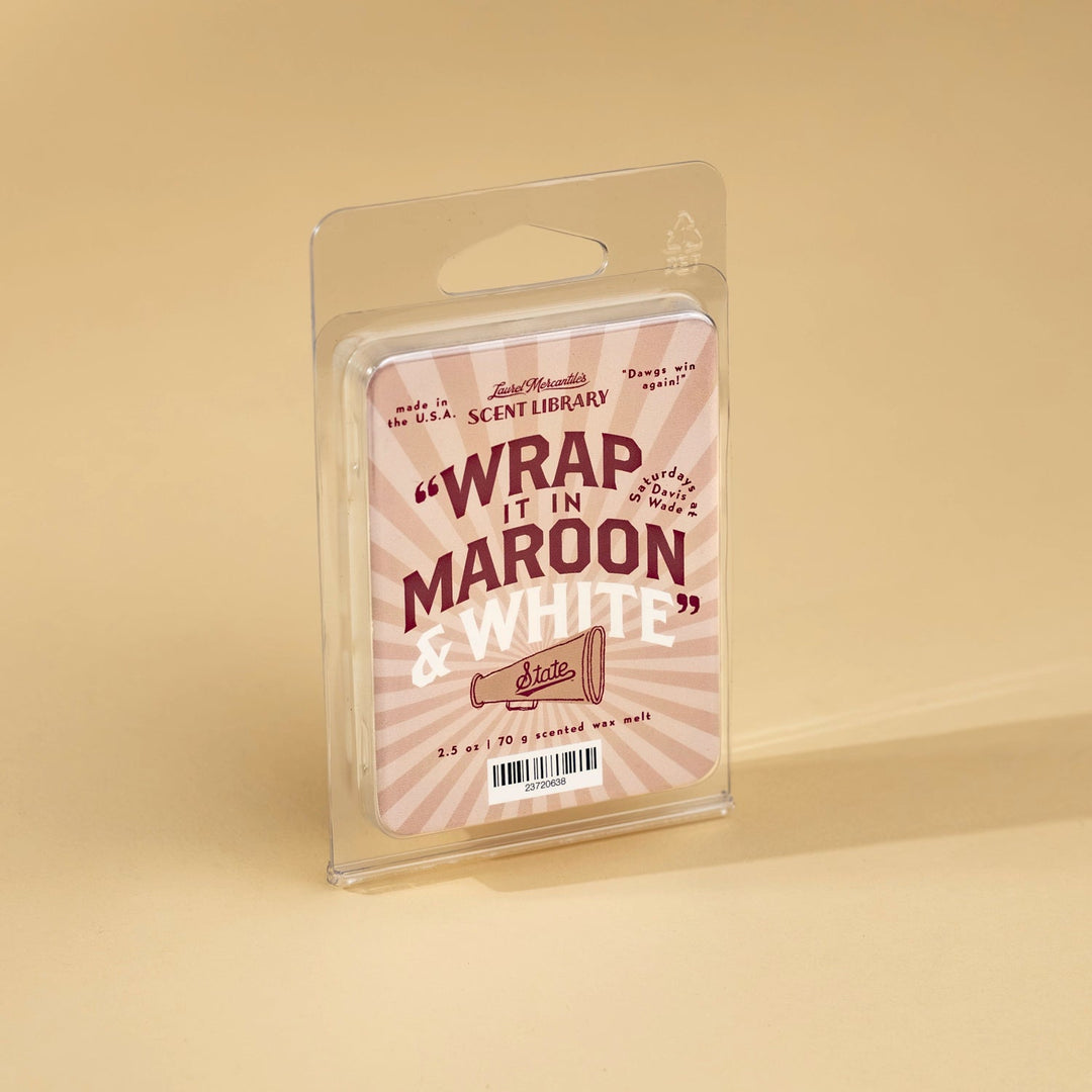 Wrap It In Maroon &amp; White Wax Melt