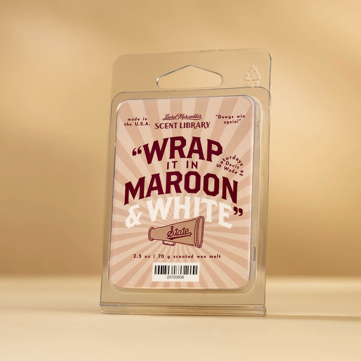 Wrap It In Maroon &amp; White Wax Melt